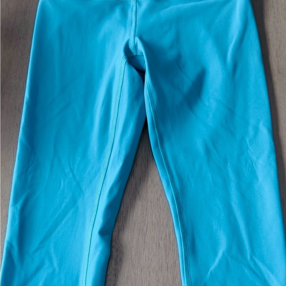 Lululemon Athletica Wunder Train Bright Blue Leggings size 6 23”